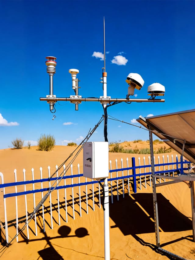 内蒙古库布其沙漠光伏群测光站